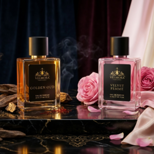 VELMORA ROYAL EVENING COMBO FOR HIM & HER - GOLDEN OUD & VELVET FEMME