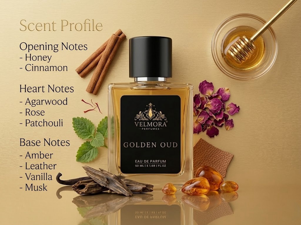 GOLDEN OUD - 50 ML | EDP | UNISEX | SWEET & WOODY | EVENING FRAGRANCE - Image 6